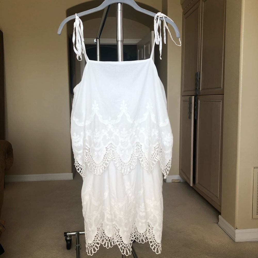 White Tulip Lace Dress